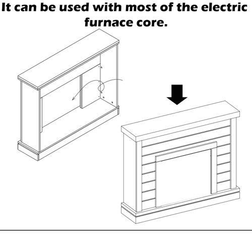 Gracie Oaks Marliene 47" Electric Fireplace Mantel Surround White